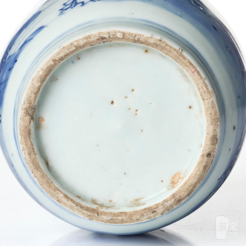 A blue and white 'geese in flight' jar, - 图7